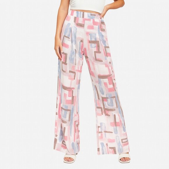 Pants - Colorful Wide Leg Pants Size S